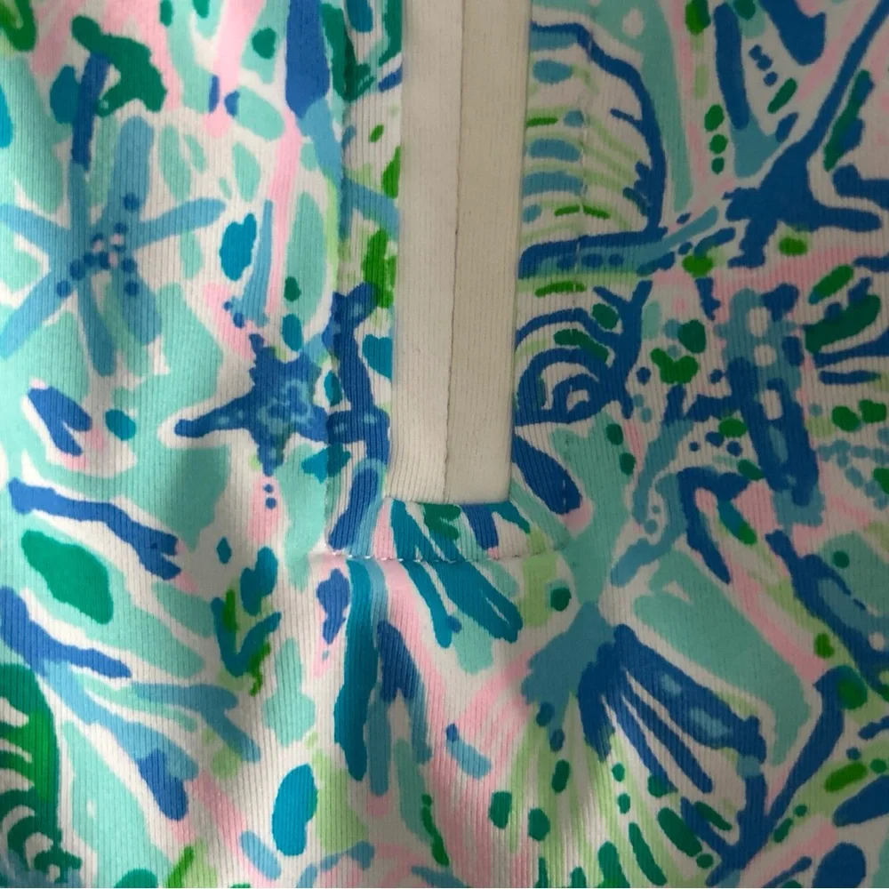 Lilly Pulitzer X Meryl Bra Tank Top Womens SMALL or MED Surf Blue Soleil $118